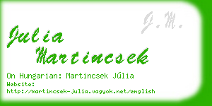 julia martincsek business card